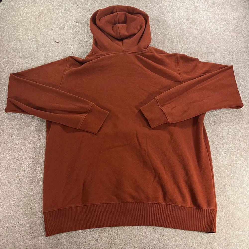 The North Face Hoodie Mens XL Rust Orange Graphic Logo Pullover